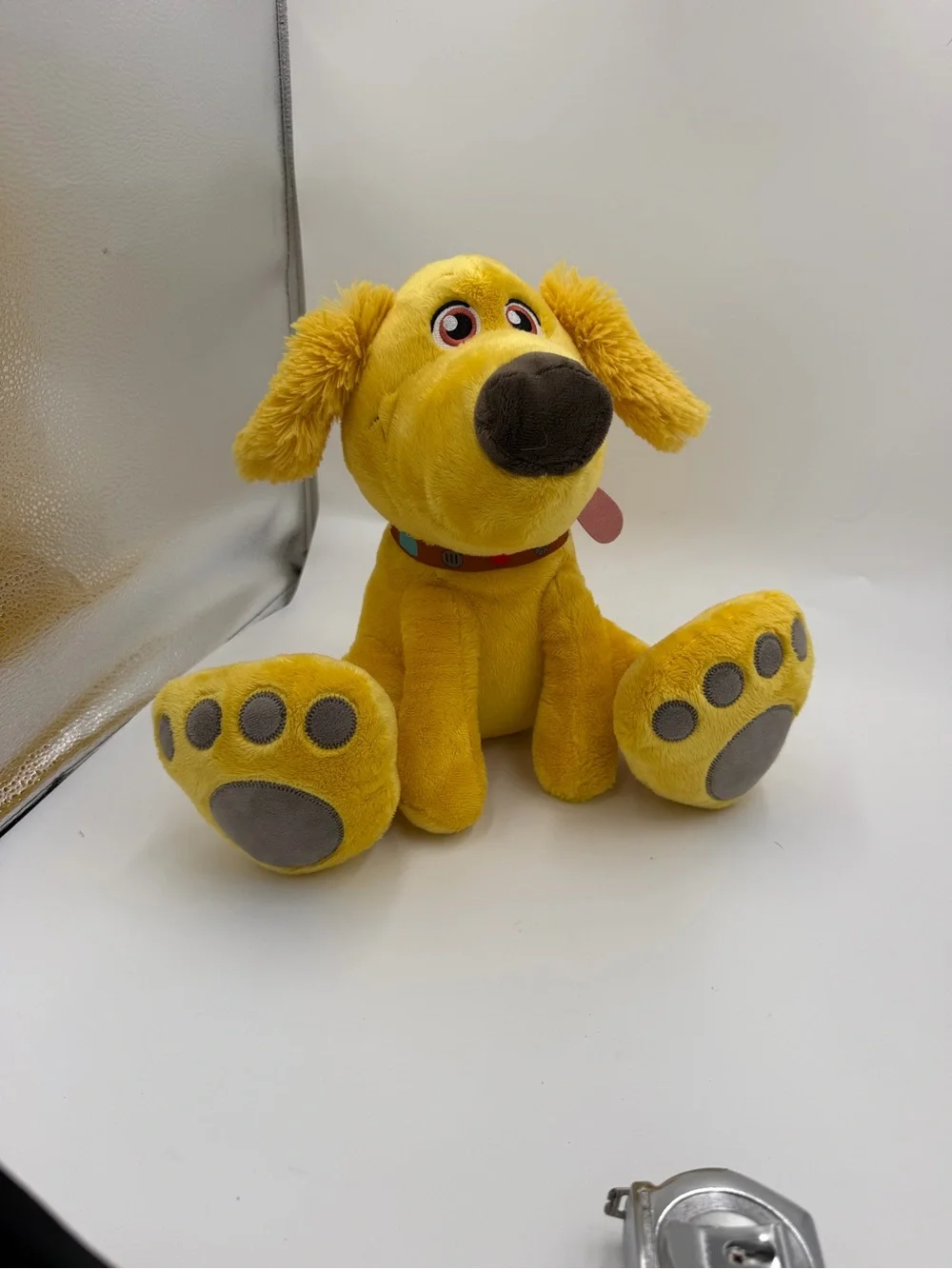 Disney Pixar Up Dug Dog Plush ‎ 12” Yellow Adventure Collar Soft no tag
